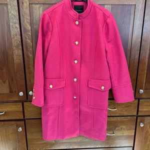 Talbots hot pink wool blend coat; size 18; excellent condition